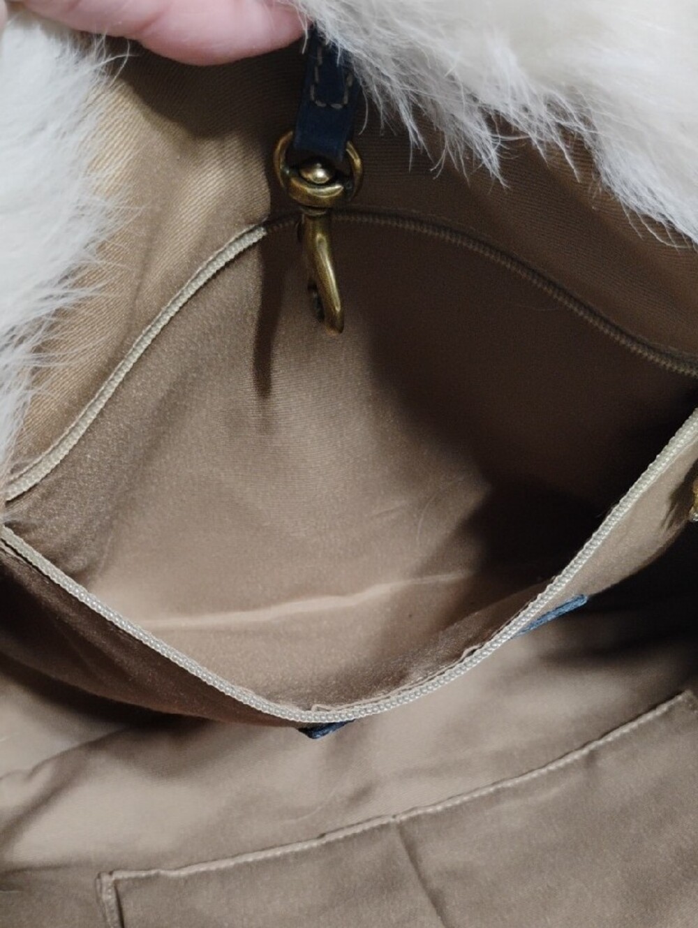 SALE! RARE!!Coach Limited Edition Shearling Blue Leather Gallery Tote - Picture 13 of 16